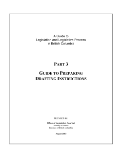 part 3 guide to preparing drafting instructions
