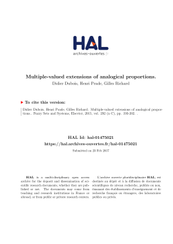 Multiple-valued extensions of analogical proportions.