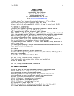 Curriculum vitae - University of Alaska Southeast
