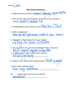 MLA Answers