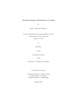 Maximum Entropy Distributions on Graphs