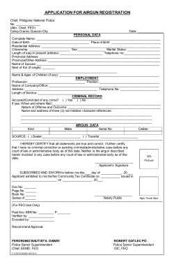 application for airgun registration