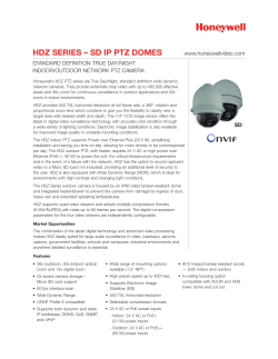 HDZ Series &ndash; SD IP PTZ Domes