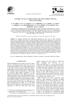 atomic scale structure of sputtered metal multilayers