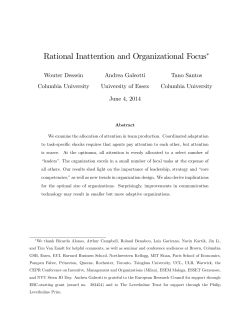 Rational Inattention and Organizational Focus