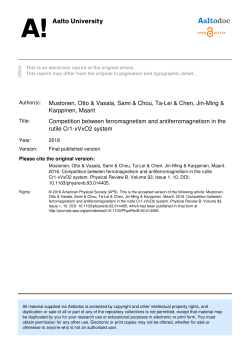 Competition between ferromagnetism and