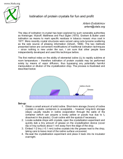 Iodination of protein crystals for fun and profit