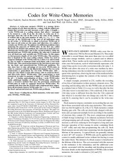 Codes for Write-Once Memories