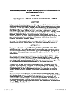 Manufacturing methods for large microstructured optical