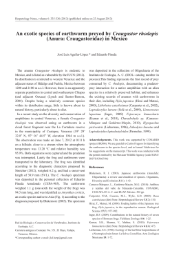 An exotic species of earthworm preyed by Craugastor rhodopis