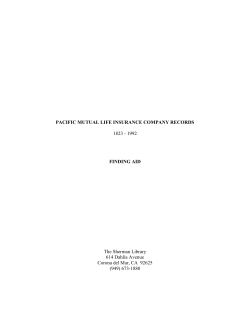 PACIFIC MUTUAL LIFE INSURANCE COMPANY RECORDS 1823