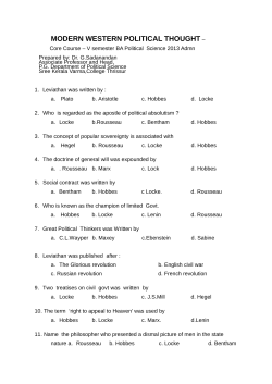 Modern Western Political Thought