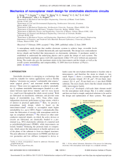 Mechanics of noncoplanar mesh design for stretchable electronic