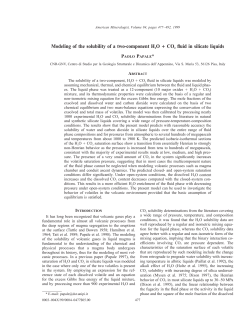 Modeling of the solubility of a two