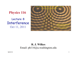 Physics 116 Interference