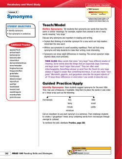 Synonyms - Scholastic