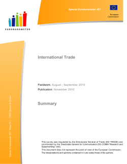 International Trade Summary - European Commission