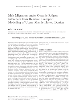 Melt Migration under Oceanic Ridges: Inferences from Reactive