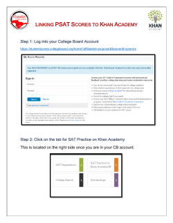 linking psat scores to khan academy