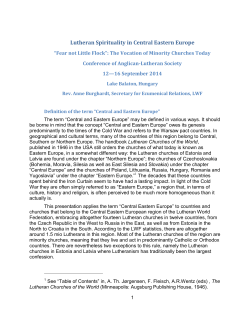 Lutheran Spirituality in Central Eastern Europe