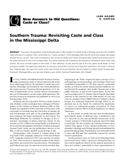 Southern Trauma: Revisiting Caste and Class in the Mississippi Delta