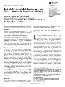 Epithelial-Myoepithelial Carcinoma of the Salivary Glands
