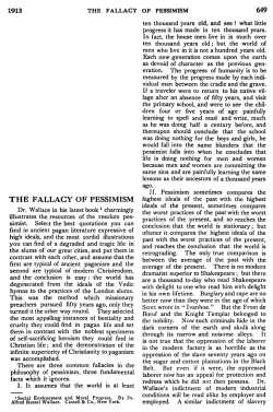 THE FALLACY OF PESSIMISM