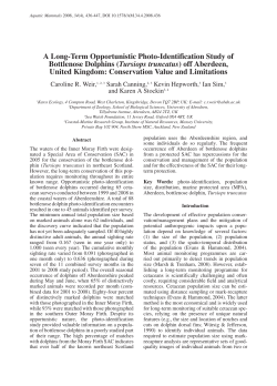 A Long-Term Opportunistic Photo-Identification Study of Bottlenose