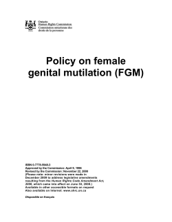 Policy on female genital mutilation (FGM)