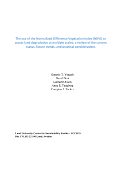 Review of the use of normalized difference vegetation - GEF-STAP