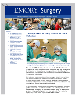 The tragic loss of an Emory stalwart: Dr. John Culbertson