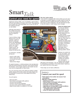 Control your need for speed