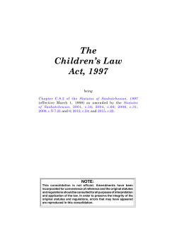 The Children`s Law Act, 1997