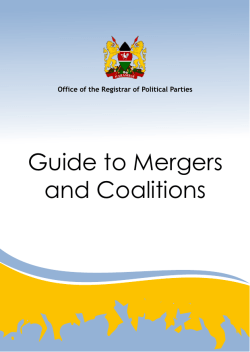 Guide to mergers and coalitions