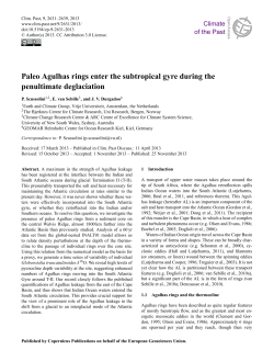 Paleo Agulhas rings enter the subtropical gyre during the