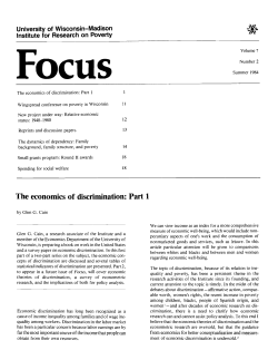 The economics of discrimination: Part 1