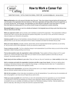 How to Work a Career Fair - Seattle Pacific University