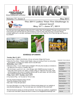 Impact Summer 2011 - Junior League of Cedar Rapids