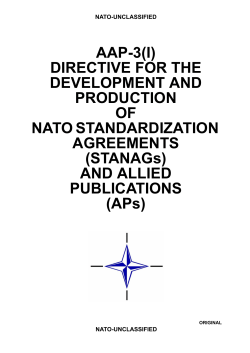 AAP-3(I) DIRECTIVE FOR THE DEVELOPMENT AND