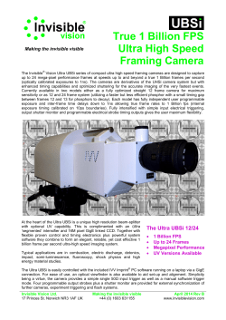 True 1 Billion FPS Ultra High Speed Framing Camera