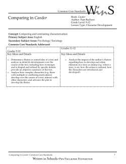 Comparing in Candor - PEN/Faulkner Foundation