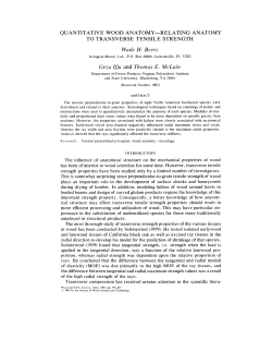 QUANTITATIVE WOOD ANATOMY