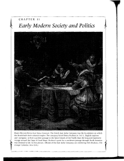 Early Modern Society and Politics