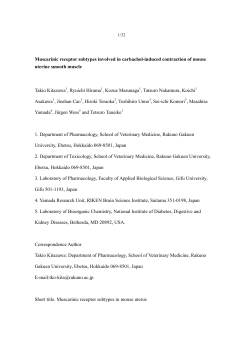 Muscarinic receptor subtypes involved in carbachol