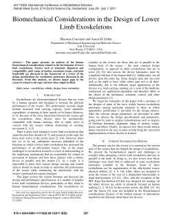 Biomechanical considerations in the design of lower limb