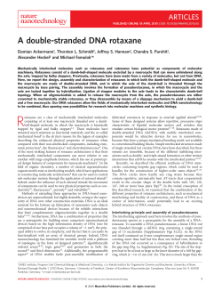 A double-stranded DNA rotaxane - Limes-Institut-Bonn