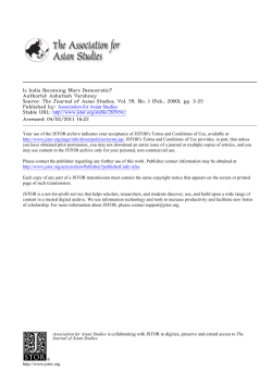 Is India Becoming More Democratic? Author(s): Ashutosh Varshney