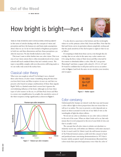 How bright is bright&mdash;Part 4