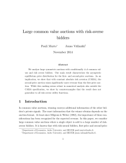 Large common value auctions with risk#averse
