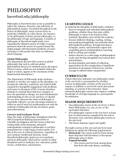 philosophy - Haverford College